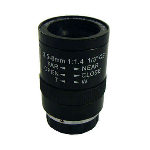 ptica varifocal manual iris para cmara 3.5 - 8mm SSV0358