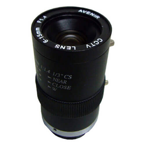 ptica varifocal manual iris para cmara 6 - 15mm SSV06015