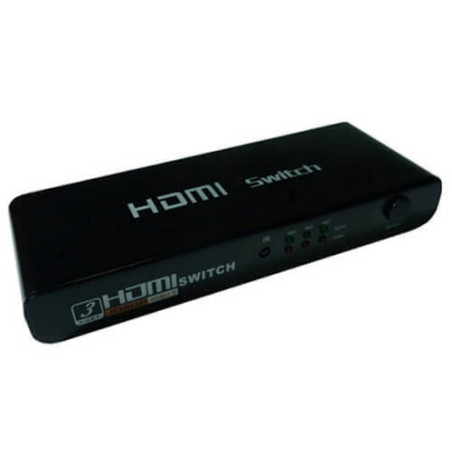 Switch HDMI 3 entradas 4K (3x1) con mando y amplificador HDCP HDMI 1.4
