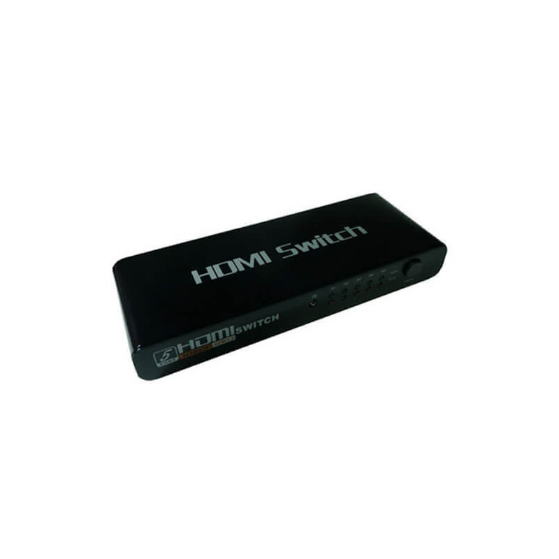 Switch HDMI 5 entradas  4K (5x1) con mando y amplificador HDCP HDMI 1.4