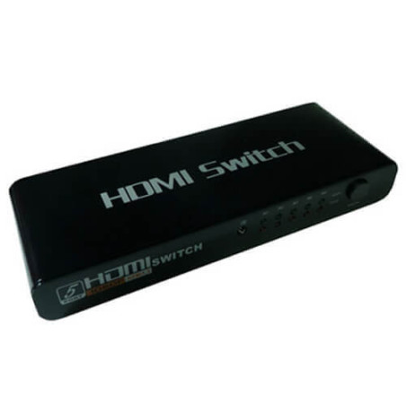 Switch HDMI 5 entradas  4K (5x1) con mando y amplificador HDCP HDMI 1.4