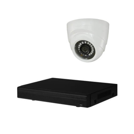 Kit videovigilancia 2 cámaras   HD 1MP disco duro 1Tb  interior PVC
