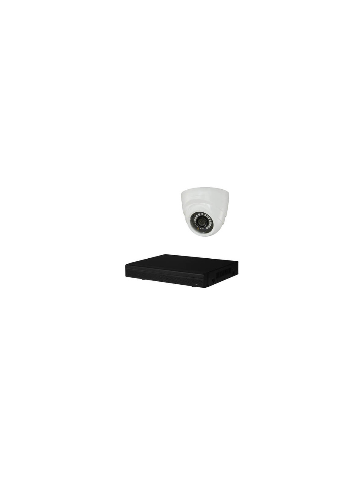 Kit videovigilancia 2 cámaras   HD 1MP disco duro 1Tb  interior PVC