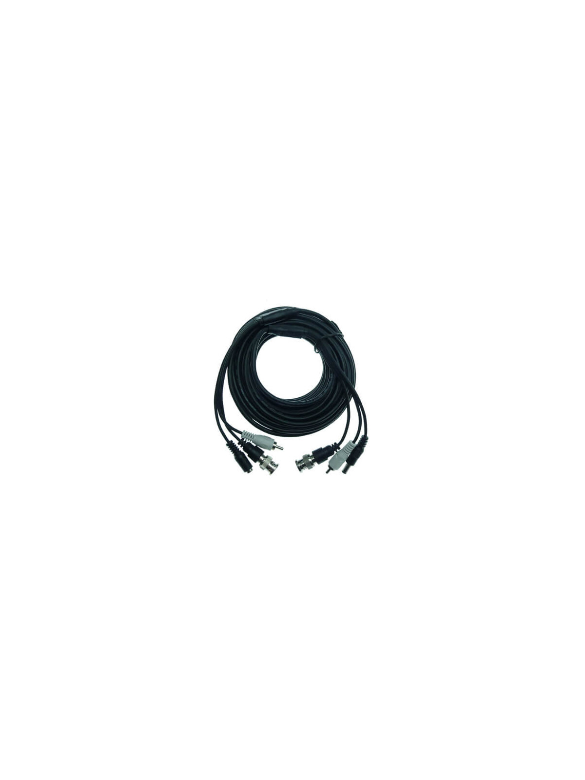 Cable alargo BNC + RCA + alimentación negro (10m)