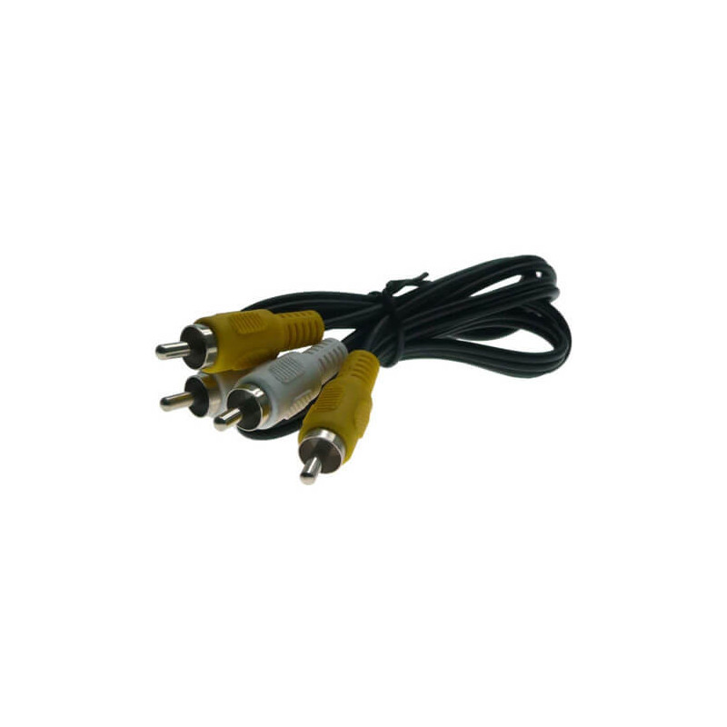 Cable alargo  RCAx2 negro (1.5m)