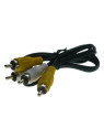 Cable alargo  RCAx2 negro (1.5m)