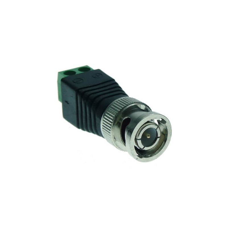 Conector BNC con salida +/- de dos terminales