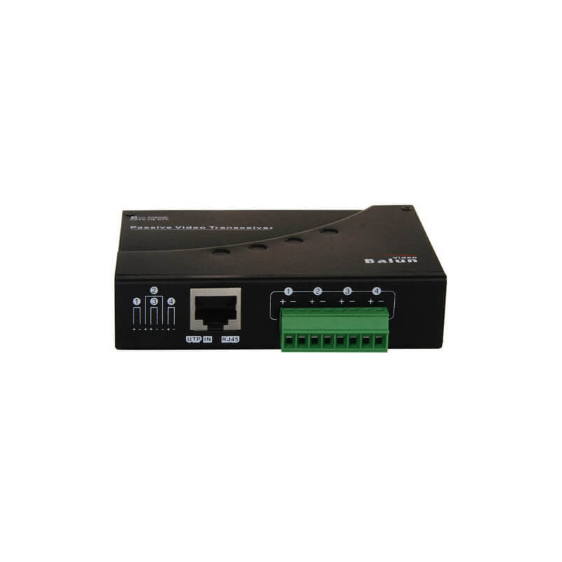 Transceptor pasivo de video de  4 canales por par trenzado BA614P-HD con 4 baluns