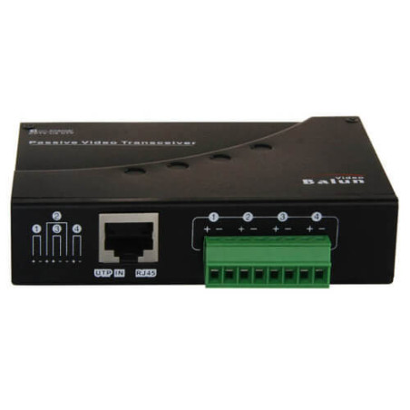 Transceptor pasivo de video de  4 canales por par trenzado BA614P-HD con 4 baluns