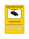 Cartel LOPD/RGPD videovigilancia personalizado 29x20cm A4 español autoadhesivo