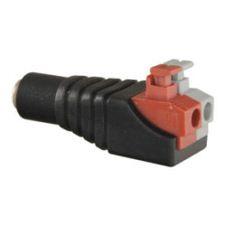 Conector alimentación 2.1mm macho rápido