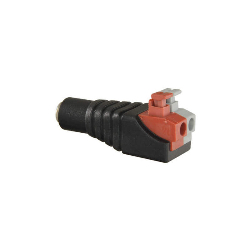 Conector alimentación 2.1mm macho rápido