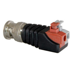 Conector BNC con salida +/- de dos terminales rápido