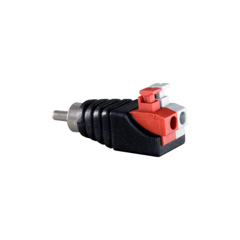 Conector RCA con salida +/- de dos terminales rápido