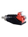 Conector RCA con salida +/- de dos terminales rápido