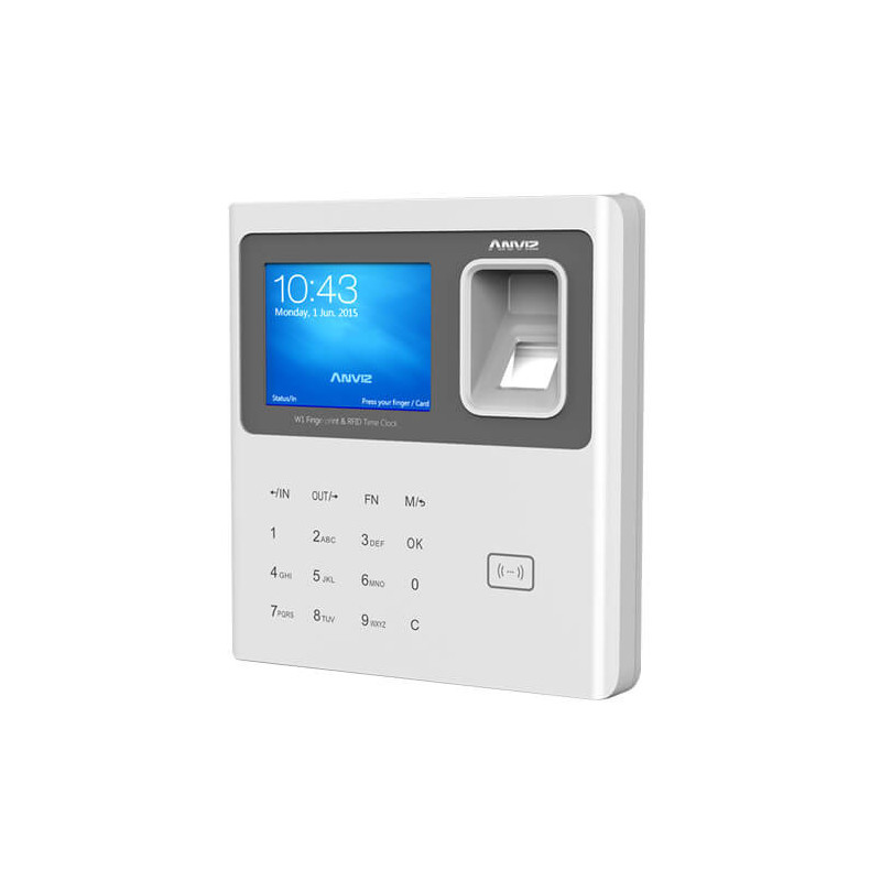 Control de presencia Anviz W1-ID Huellas RFID Teclado TCP/IP USB Flash