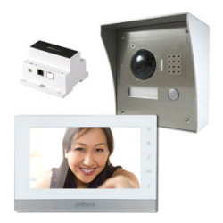 Kit videoportero 2 hilos Dahua con cámara 1.3MP para superfície (KITVP-2H-SUP)