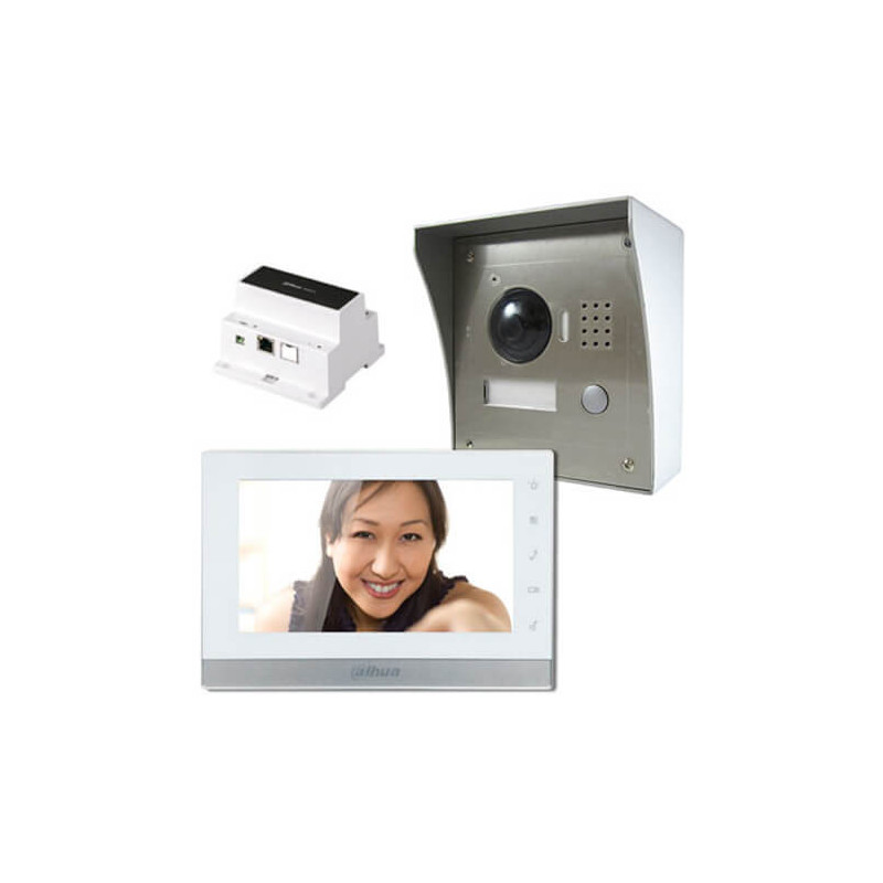 Kit videoportero 2 hilos Dahua con cámara 1.3MP para superfície (KITVP-2H-SUP)