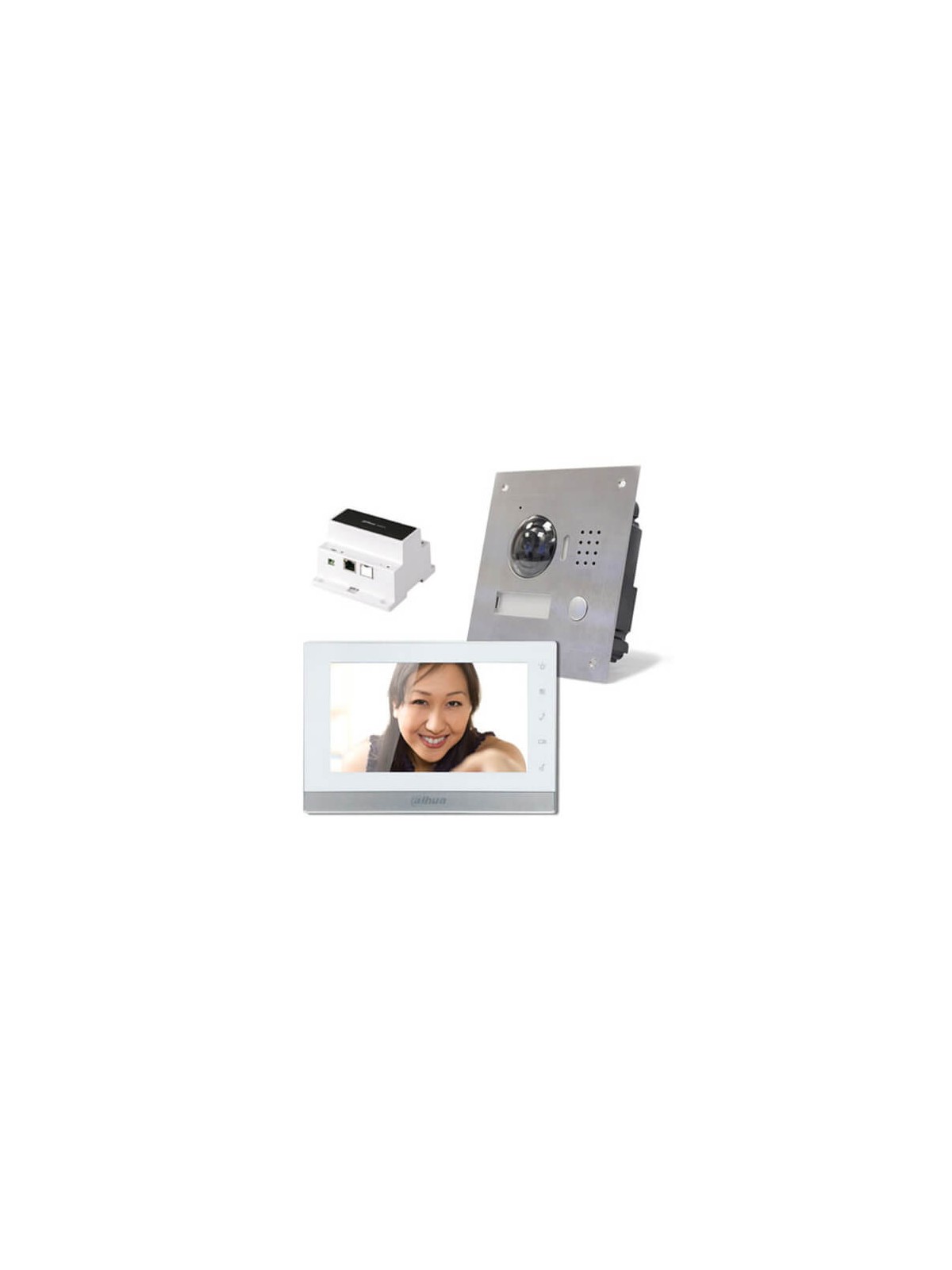 Kit videoportero 2 hilos Dahua con cámara 1.3MP para empotrar (KITVP-2H-INS)