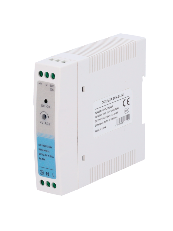 DC12V2A-DIN-SLIM
