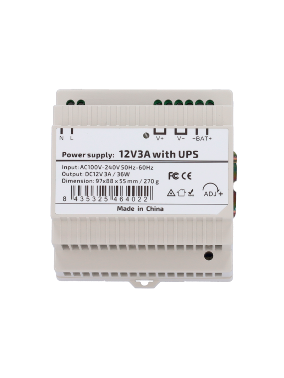 DC12V3A-DIN-UPS-P