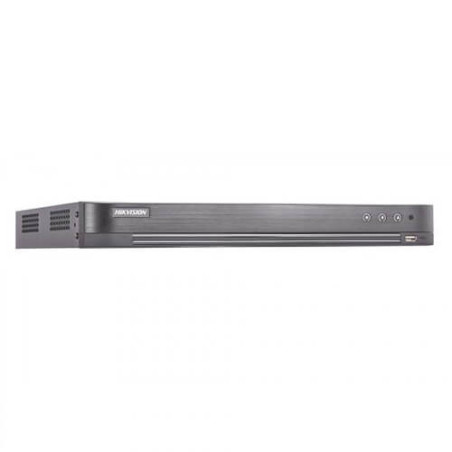 Grabador 5en1 Hikvision  DS-7216HQHI-K2/A(S) 16ch Video (2MP 400fps) 4ch IP 1ch Audio H265+ HDMI SATAx2 Alarmas