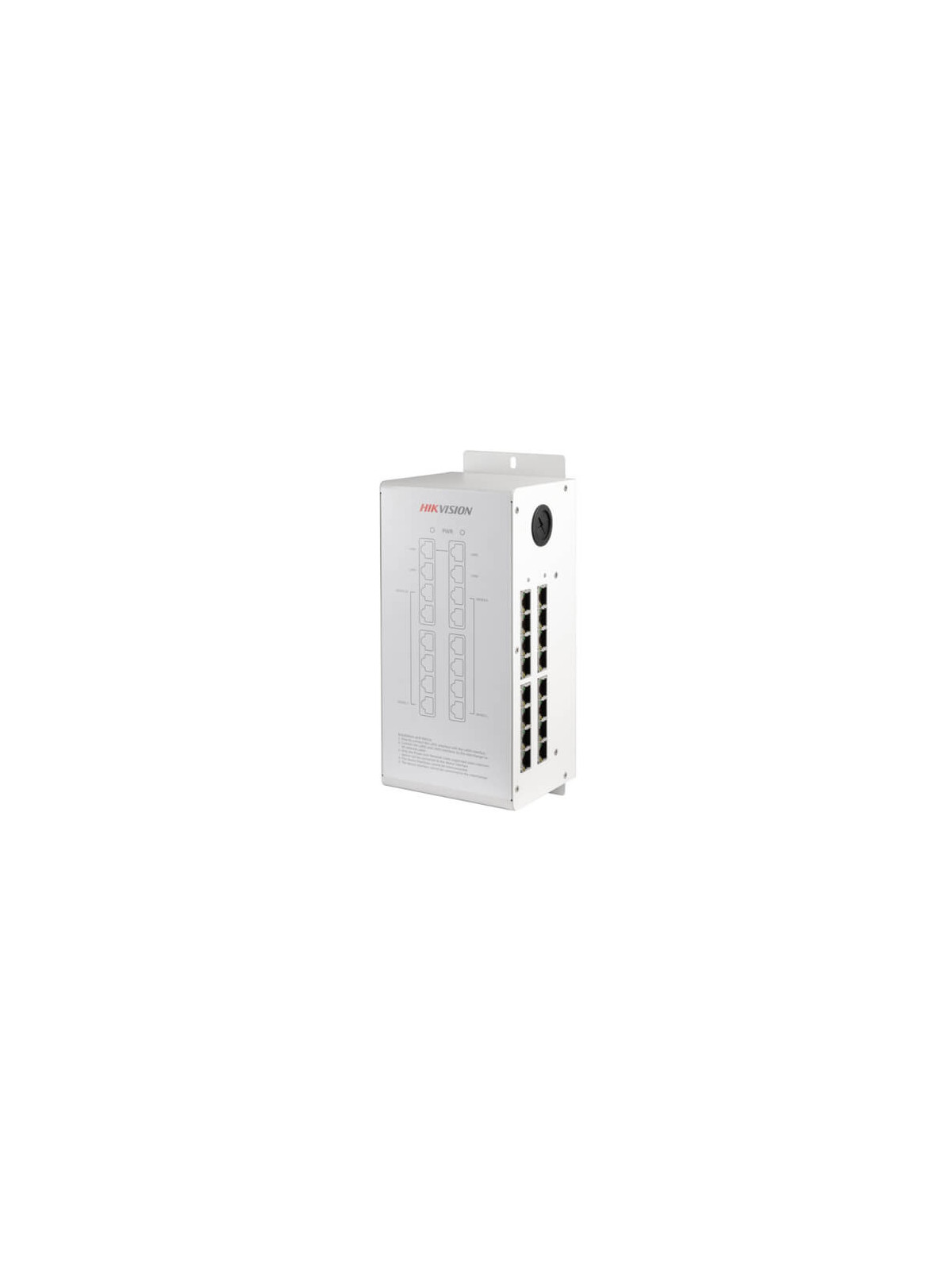Distribuidor de red y alimentación Hikvision DS-KAD612 16 puertos 220VAC