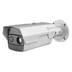 Cámara térmica IP Safire SF-IPTCV792A-10D2 160x120 10mm (térmico) 2MP 8mm (óptico) H.264+ POE SD Audio Alarmas 50mK