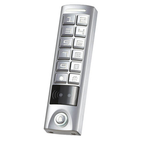 Control de accesos autónomo AC101-SLIM Teclado RFID Wiegand26 Relé Alarma Timbre IP65