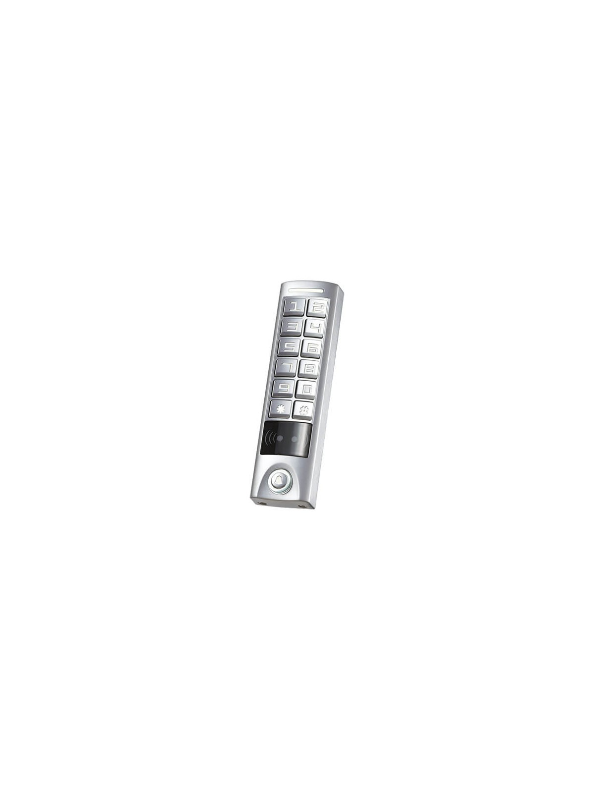 Control de accesos autónomo AC101-SLIM Teclado RFID Wiegand26 Relé Alarma Timbre IP65