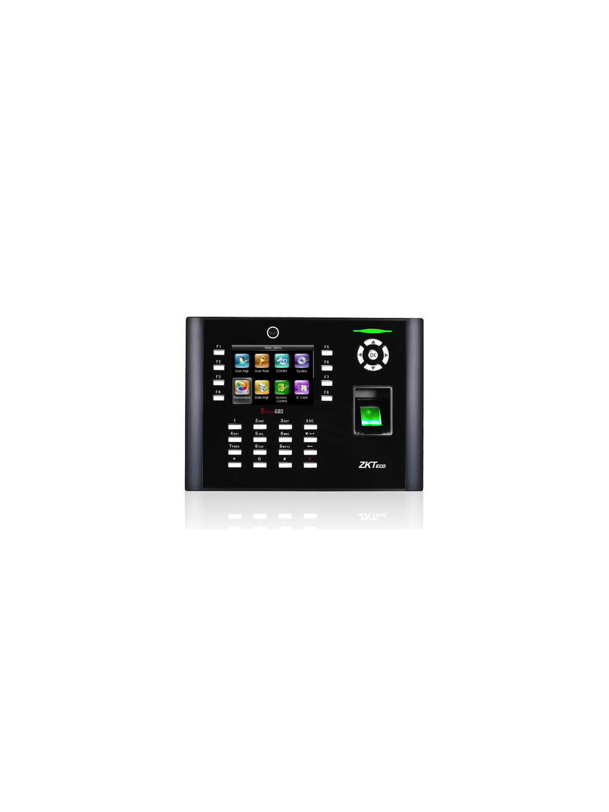 Control de presencia ZKTeco ZK-ICLOCK680 Huellas RFID Teclado cámara 0.3MP TCP/IP USB
