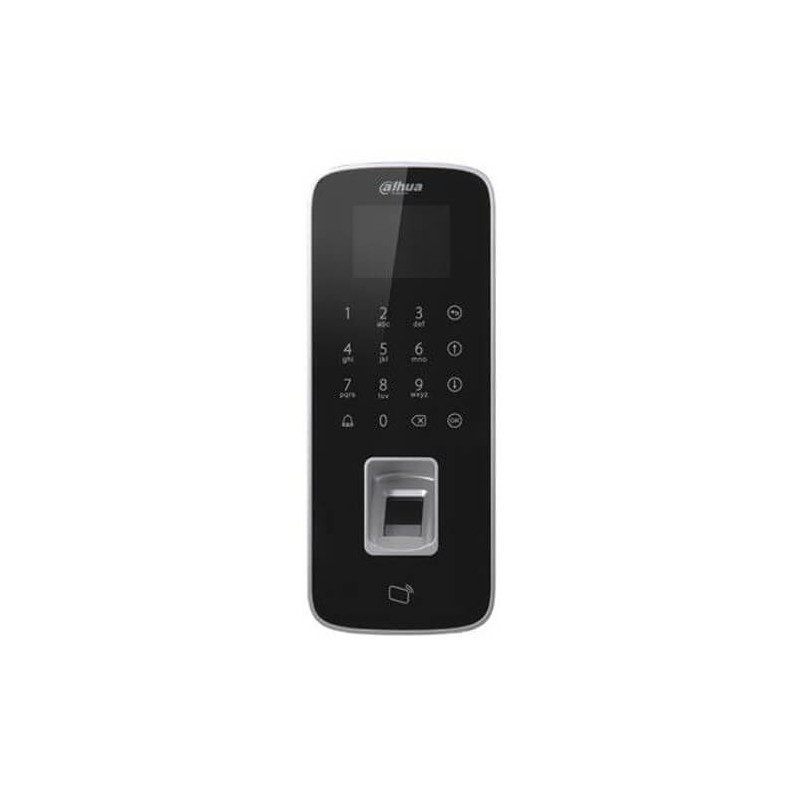 Lector autónomo y biométrico Dahua ASI1212D-D Huellas RFID Teclado TCP/IP RS-485 IP65 Wiegand26