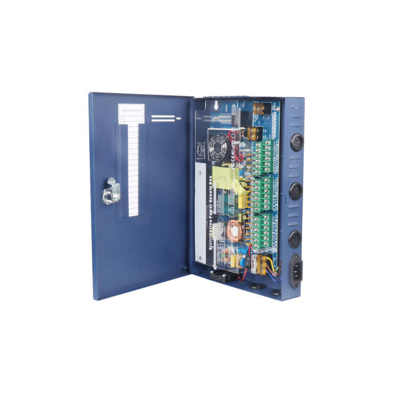 Fuente de alimentación  para pared 12VDC 20A (240W) 18 salidas PD-250-18-SLIM