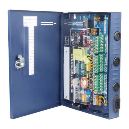 Fuente de alimentación  para pared 12VDC 20A (240W) 18 salidas PD-250-18-SLIM