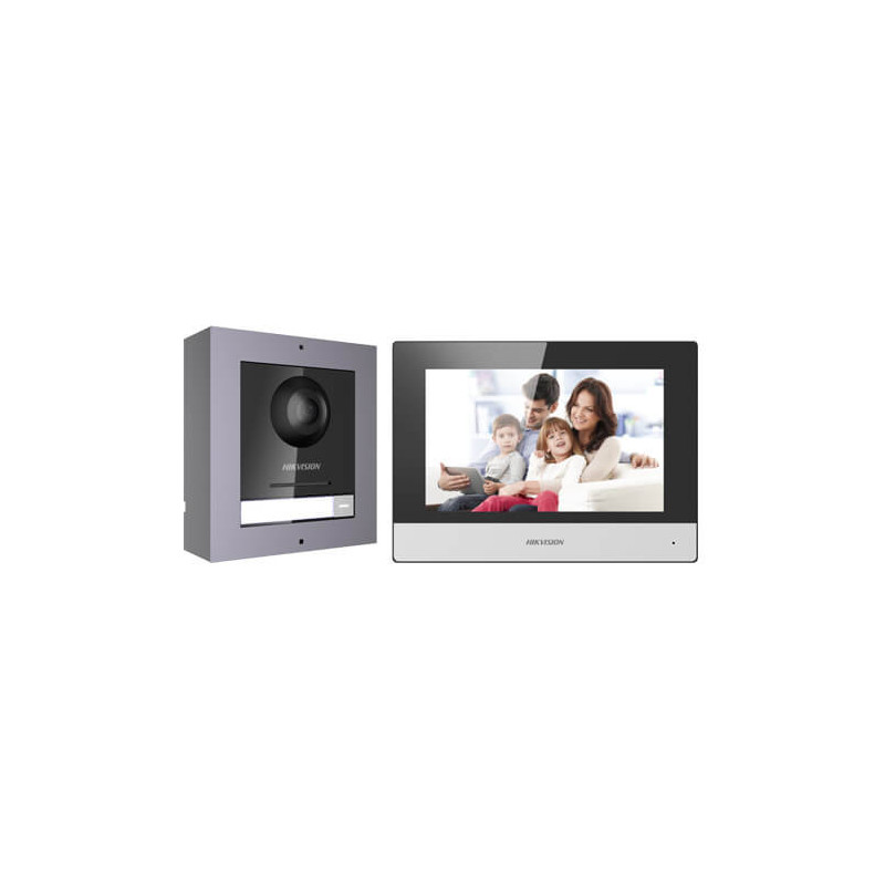 Kit videoportero  IP Hikvision DS-KIS602 con placa de 2MP para superfície