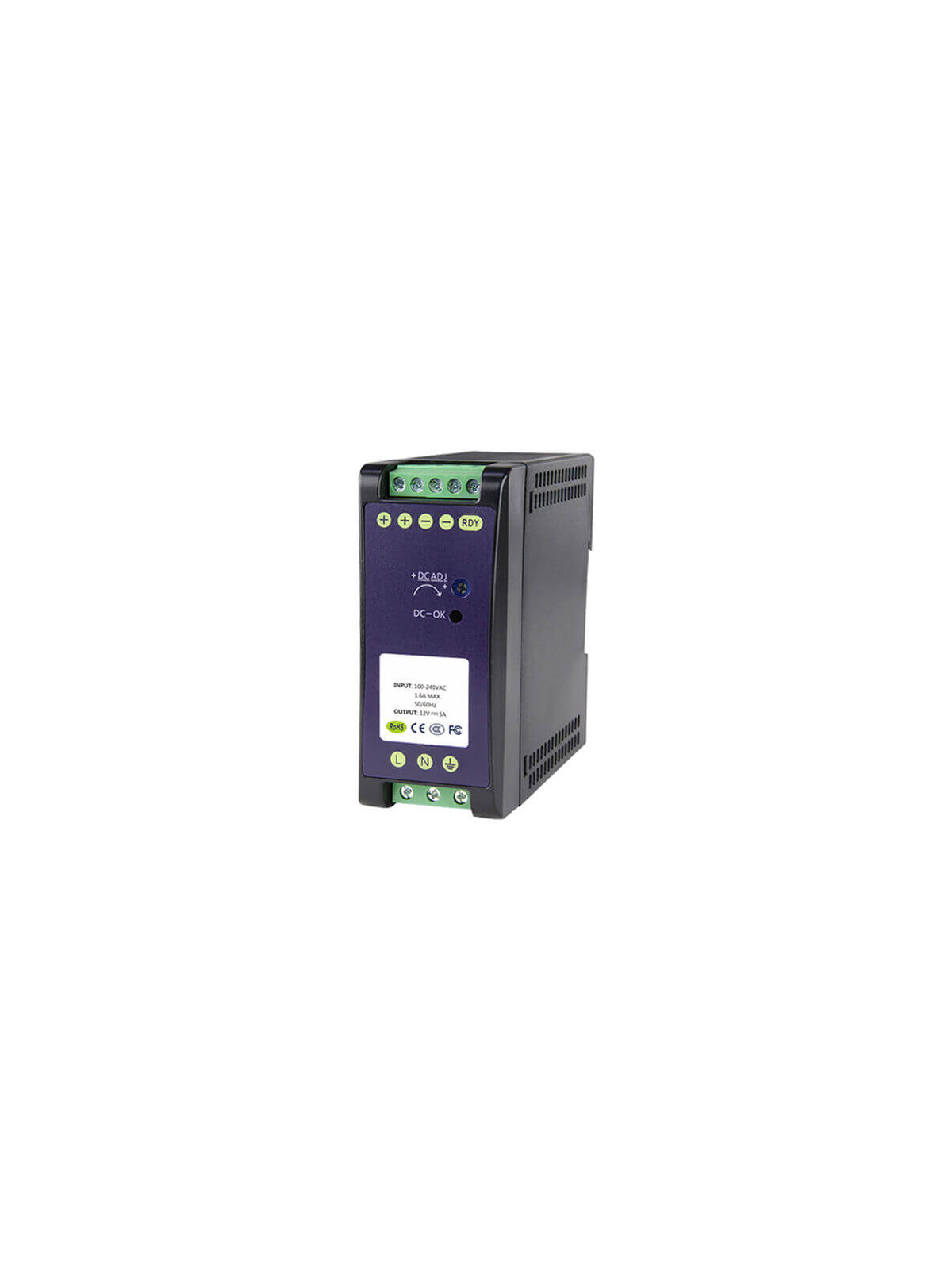 Fuente de alimentación carril DIN 48VDC 1.25A (60W) DC48V1A-DIN