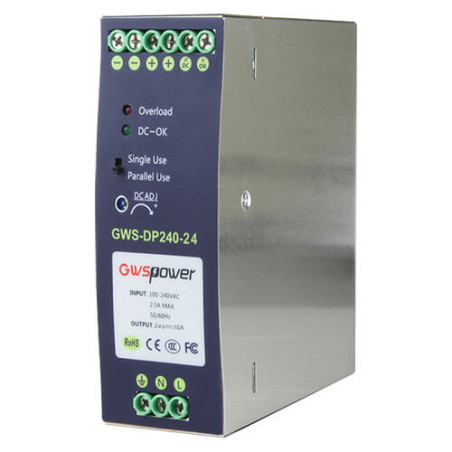 Fuente de alimentación carril DIN 24VDC  5A (120W) DC24V5A-DIN
