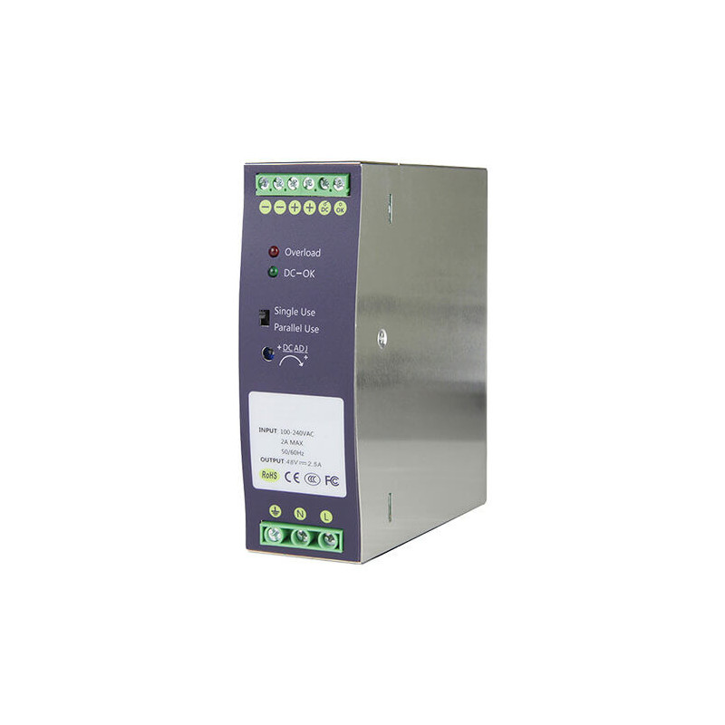 Fuente de alimentación carril DIN 48VDC 2.5A (120W) DC48V2A-DIN