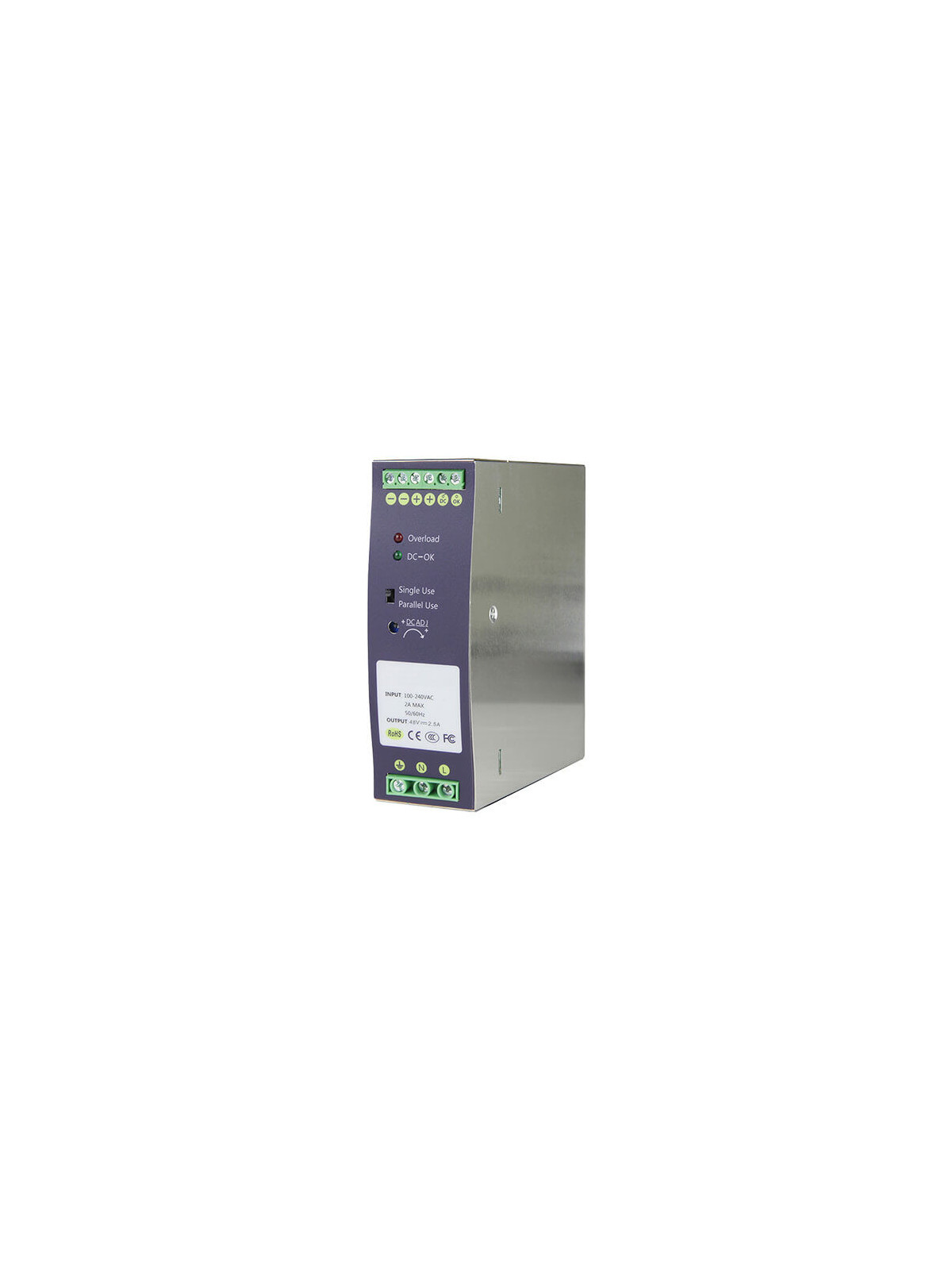 Fuente de alimentación carril DIN 48VDC 2.5A (120W) DC48V2A-DIN