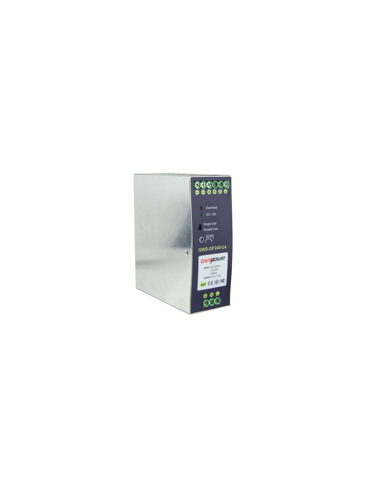 Fuente de alimentación carril DIN 24VDC 10A (240W) DC24V10A-DIN