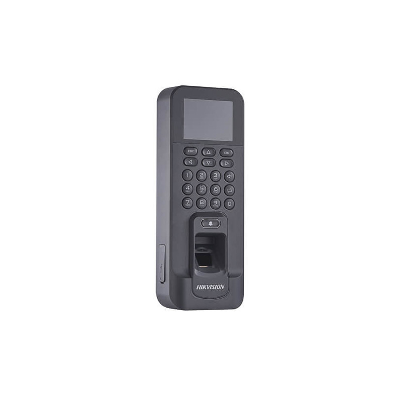 Terminal autónomo Hikvision DS-K1T804MF Huellas Mifare Teclado LCD 2.4"