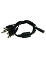 Cable alimentación  1 a 8 (1x2.1mm macho a 8x2.1mm hembra)