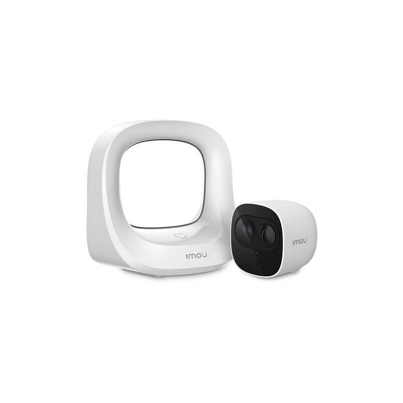 Cámara IP IMOU  B26EP 2MP IR20m 2.8mm H265 Wifi SD Audio PIR foco sirena bateria con estación base