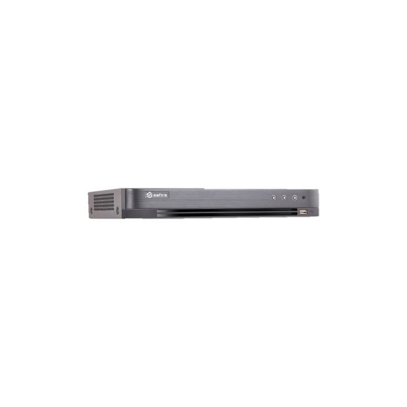 Grabador 5en1 Safire SF-XVR8104AS-4KL 4ch Video (8MP 32fps) 4ch IP 4ch Audio H265Pro+ HDMI SATAx1 Alarmas