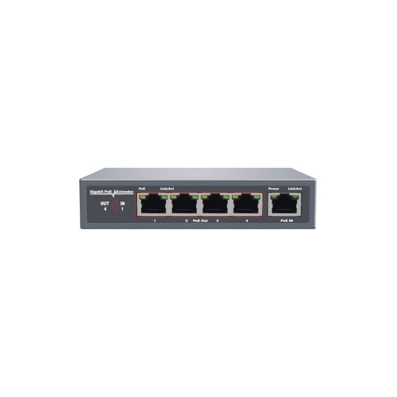 Switch  SW0504POE-EXT-50 4-port 10/100M POEx4 50W POE passthrough