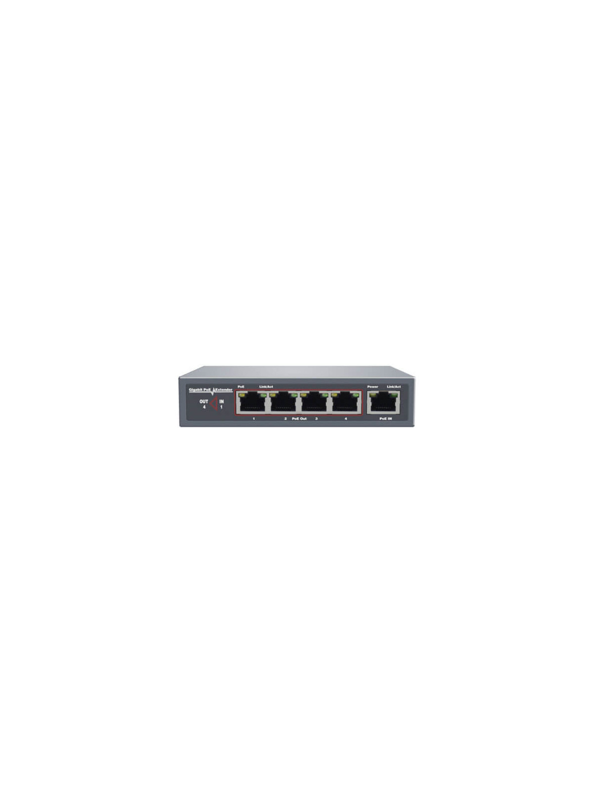 Switch  SW0504POE-EXT-50 4-port 10/100M POEx4 50W POE passthrough