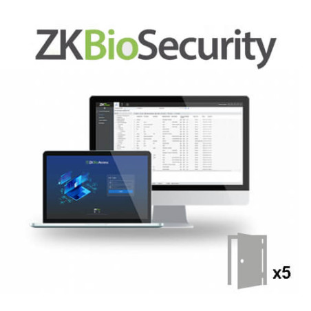 Licencia software control de accesos ZKTeco  ZK-BIOSECURITY-5D 5 puertas