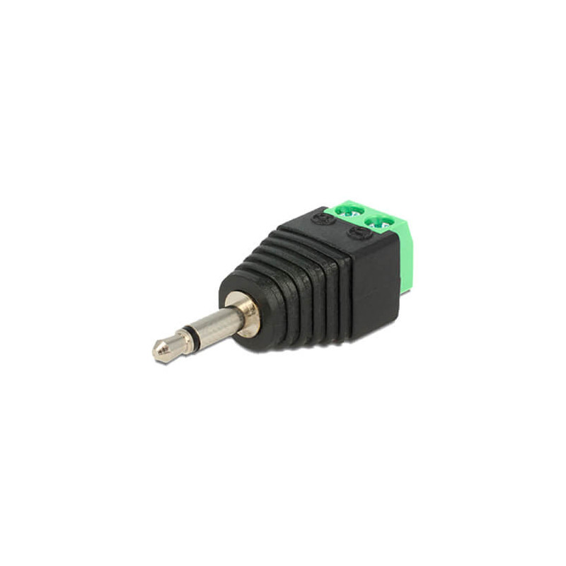 Conector jack 3.5mm mono con salida +/- de dos terminales