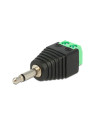 Conector jack 3.5mm mono con salida +/- de dos terminales