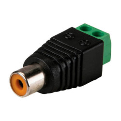 Conector RCA hembra con salida +/- de dos terminales